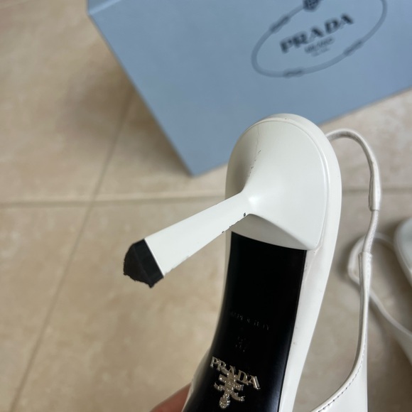 PRADA White Slingback Pumps - Picture 12 of 16